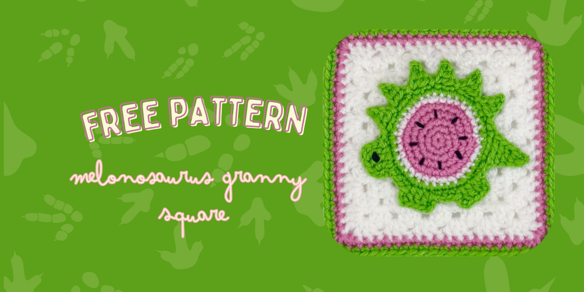 Free Pattern! Melonosaurus Granny Square 🦕