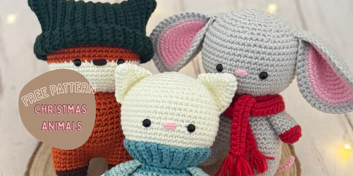 Free Pattern! Christmas Animals 🐭🎄