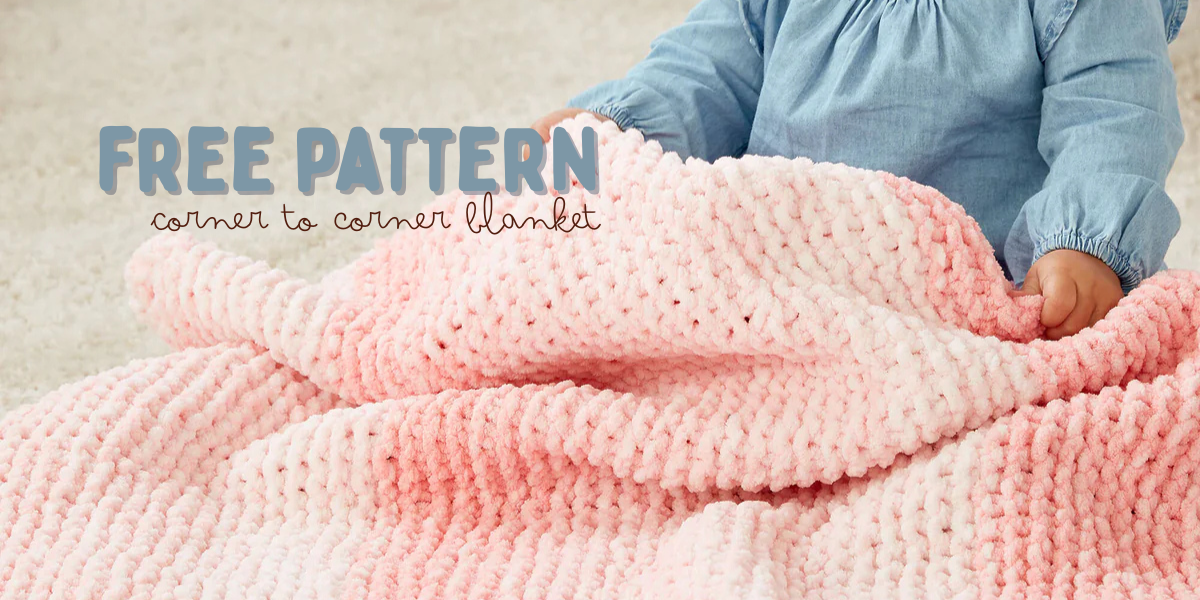 Free Pattern! Corner to Corner Knit Baby Blanket
