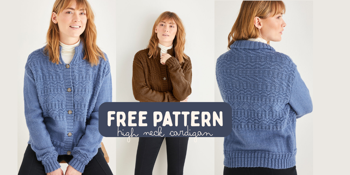 Free Pattern! High Neck Cardigan 🩵